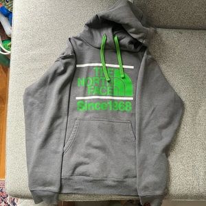 The North Face Grey Hoodie Logo size Med